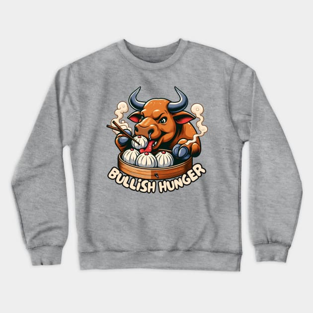 dim sum bull Crewneck Sweatshirt by Japanese Fever